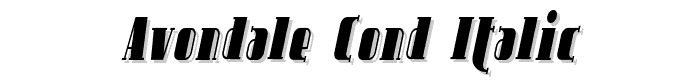 Avondale Cond Italic font